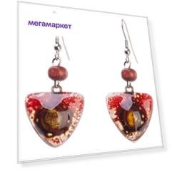 Серьги женские Crista'Lida MYCO 25 R красные/золотистые