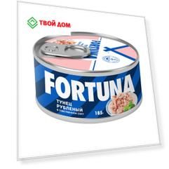 Тунец FORTUNA рубленый в собственном соку 185 г