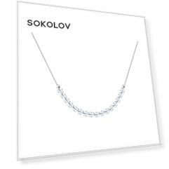 Колье SOKOLOV из серебра с белыми кварцем