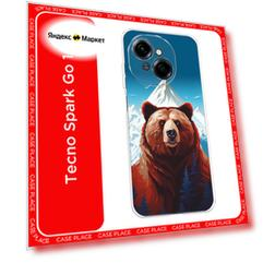 Чехол на Tecno Spark Go 1/Pop 9 / Текно Спарк Go 1/Поп 9 с принтом Горный медведь