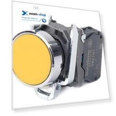 Кнопка Systeme Electric SB4BA51 SB4 в сборе модульная 22мм желтая с возвратом металл 1НО