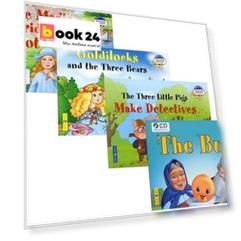 Комплект из 4 книг + СD: Читаем вместе. Сборник сказок. Уровень 2: The Bun/Колобок, Goldilocks and the Three Bears/Златовласка и три медведя, The Three Little Pigs Make Detectives/Три поросенка становятся детективами, The Magic Porridge Pot/Волшебный...