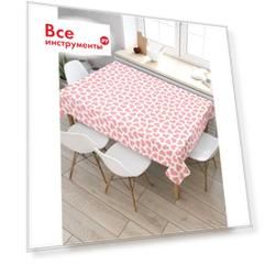 Прямоугольная водоотталкивающая скатерть на стол JOYARTY Pink heart tcox_422650_120x145