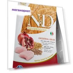Сухой корм для кошек Farmina N&D, низкозерновой, курица и гранат, 10кг