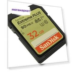 Карта памяти SanDisk Extreme Plus SDHC SDSDXWF-032G-GNCIN 32GB
