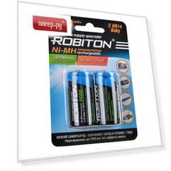 Аккумулятор C - Robiton C/HR14 2500 mAh RTU2500MHC BL2 14221 (2 штуки)