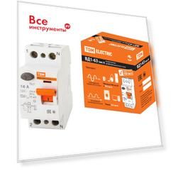 Узо TDM ВД1-63 2Р 16А 10мА тип А SQ0203-0092 Узо TDM ВД1-63 2Р 16А 10мА тип А SQ0203-0092