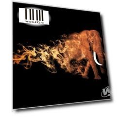 VS Коврик для компьютерной мыши "Flames", "Слон", (240*320*3 мм), ткань+резиновое основание [VS_A4758]