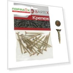 Саморез универсальный, диаметр 3х16 мм, 100 шт, оцинкованный, пакет, Bartex