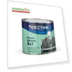 Грунт-эмаль Престиж, по ржавчине, алкидная, белая, 1.9 кг