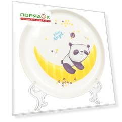 Тарелка детская пластик, Panda, 450 мл, Little Angel, белая, LA1103-НК