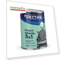 Грунт-эмаль Престиж, по ржавчине, алкидная, белая, 0.9 кг