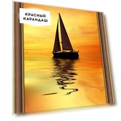 Набор Картина стразами "Парусник на закате"