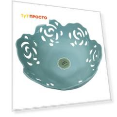 Миска 22,5*9,5см Absolut Home ажурная голубая 2132