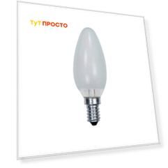 Лампа накаливания космос 40 w e14 свеча матовая