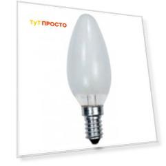 Лампа накаливания космос 60w e14 свеча матовая