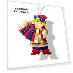 Игрушка "Ванька" из бумаги ручного отлива