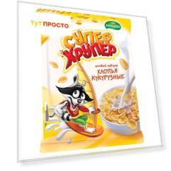 Хлопья кукурузные Super хрупер 60г кунцево пакет