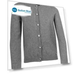 Серый трикотажный кардиган Button Blue