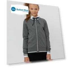 Серый тонкий кардиган Button Blue