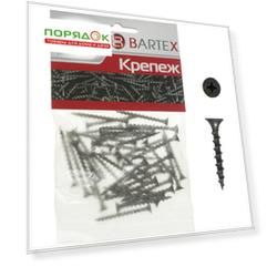 Саморез по дереву и гипсокартону, диаметр 3.5х25 мм, 50 шт, пакет, Bartex