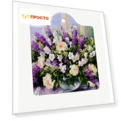 Подставка под горячее 16*19см цветы fd033
