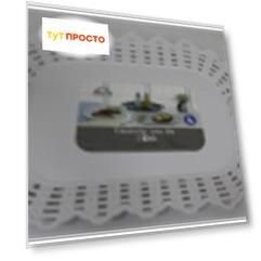 Поднос 40,8*31,8см прямоугольный абсолют хоум белый 1504