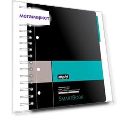 Бизнес-тетрадь Smartbook, А5, 120 листов, клетка, серый + бирюзовый