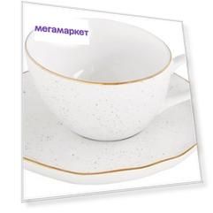 Easy Life Чашка (250 мл) с блюдцем Artesanal, белая EL-1589_ARTW