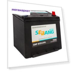 Аккумулятор SEBANG SMF 70 А/ч обратная R+ EN 610A 232x175x225 SMF 85D23KL SMF 85D23KL