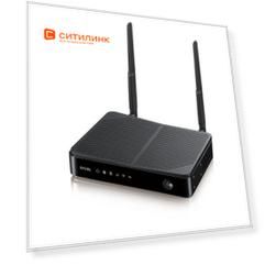 Wi-Fi роутер ZYXEL LTE3301-PLUS-EU01V1F, AC1200, черный