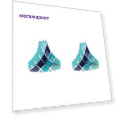 Серьги-пусеты из бижутерного сплава с эмалью Fiore Luna AE01299-1 BL