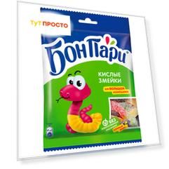 Мармелад жевательный Бон Пари 120г кислые змейки Nestle