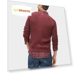 свитер Tom Tailor / муж / tawny port red melange / 100 % Хлопок / L