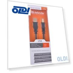 Кабель USB 2.0 AM/BM 1.8 м с ферритовыми кольцами