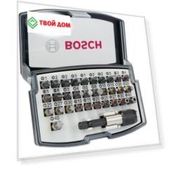 Набор бит Bosch Extra Hard 32 шт. с цветовой кодировкой