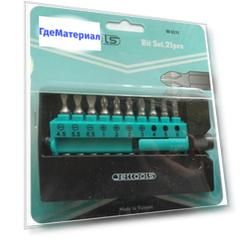 Набор бит с адаптером Jettools PH PZ SL TORX HEX 20 шт