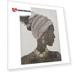 Принт на подрамнике бежевого цвета