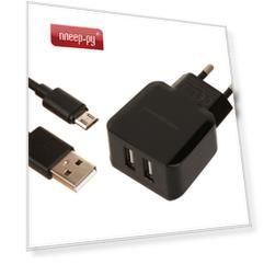 Зарядное устройство Red Line NC-2.4A 2xUSB 2.4A + кабель MicroUSB Black УТ000013634