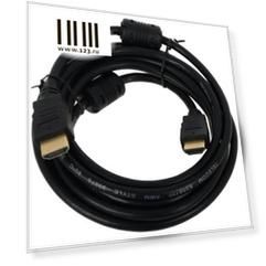 Кабель HDMI 3.0м VCOM Telecom 2 фильтра позолоченные контакты черный CG511D-3M/VHD6020G/THD6020E