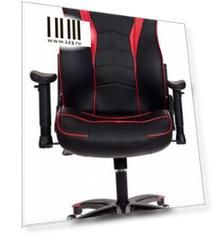 Кресло игровое Бюрократ VIKING-3/BL+RED черный/красный искусственная кожа