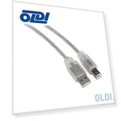 Кабель USB 2.0 AM-BM 1.8м Buro прозрачный USB2.0-AM/BM-TRANS