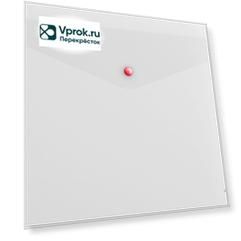 Папка-конверт Erich Krause Glossy Clear с цветной кнопкой A4 в ассортименте