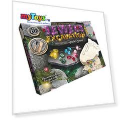 Набор для проведения раскопок Danko Toys Jewerly excavation, камни