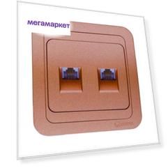 Комбинированная розетка Makel Mimoza 23637 RJ45+RJ11