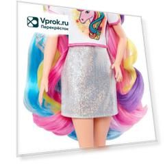 Кукла Barbie Радужные волосы