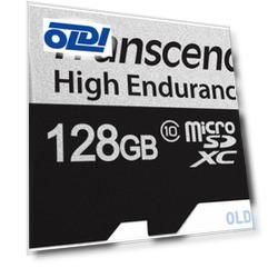 Карта памяти microSDXC Transcend 350V (высокой надёжности), 128 Гб, UHS-I Class 10 U1, с адаптером