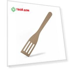 Лопатка кухонная с прорезями А-Фабрик бук 26x5x3 см