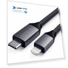 Кабель Satechi ST-TCL18M Type-C to lightning, 1,8 м, серый