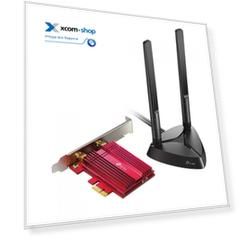 Адаптер TP-LINK Archer TX3000E до 2402Мбит/c на 5гГц и до 574Мбит/c на 2.4гГц, поддержка Bluetooth 5.0, шифрования WPA2, две внешние антенны.